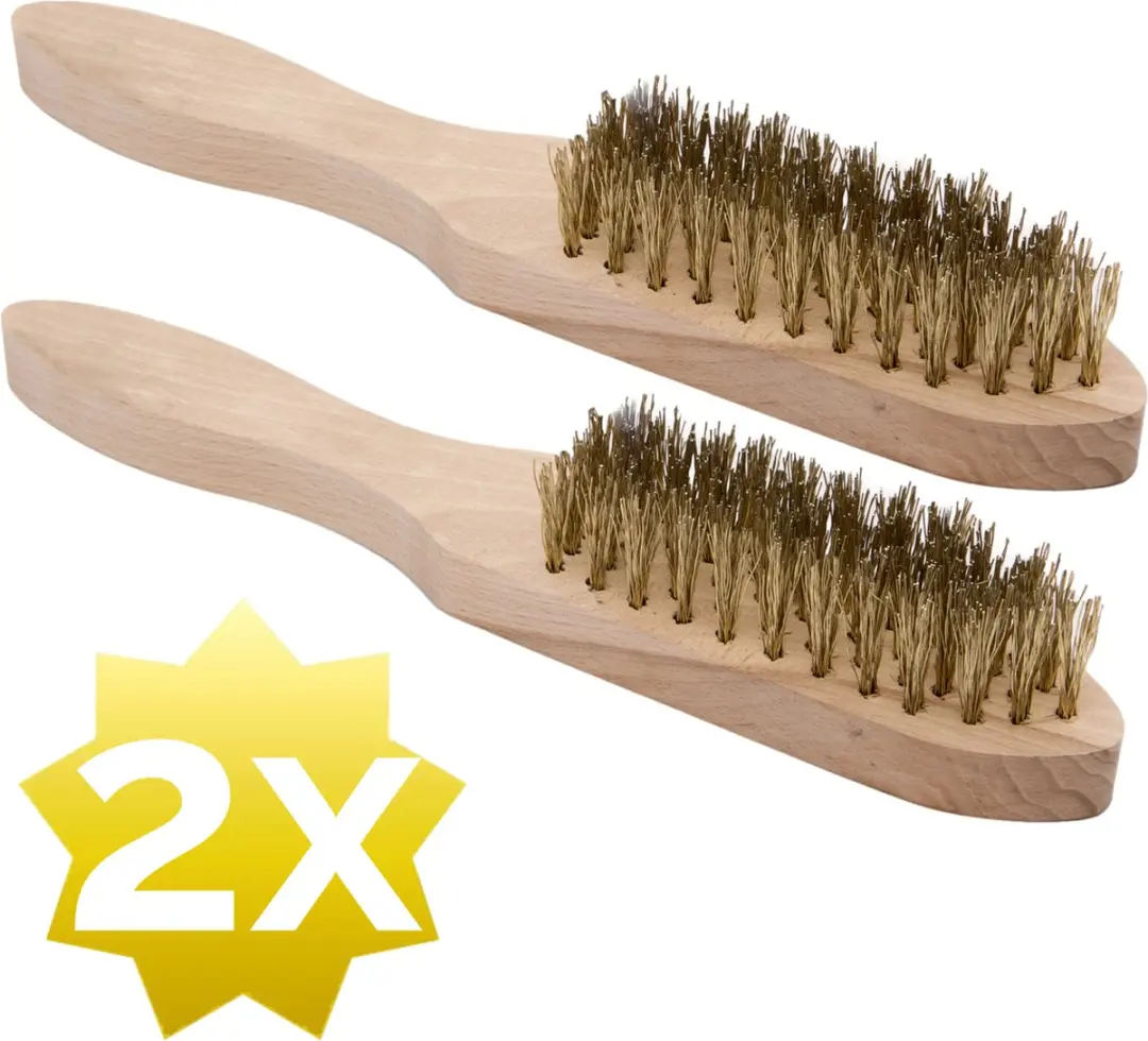 Handy Staalborstel Set 28cm 5-rijen - 2 Stuks