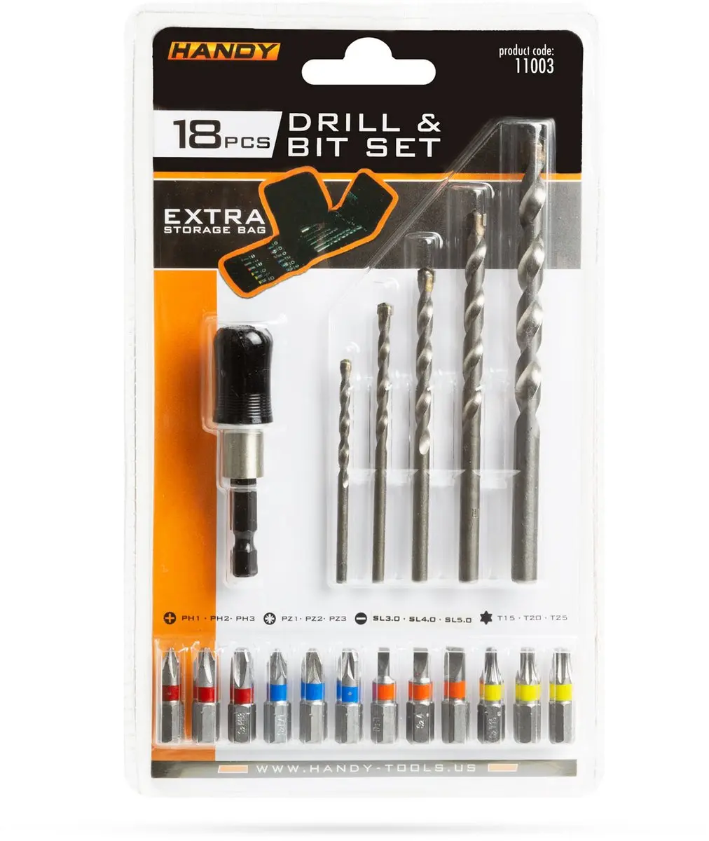Handy Boor- En Bitset 18-delig 11003 - Metselwerk & Schroefwerk - afbeelding 6 van 6