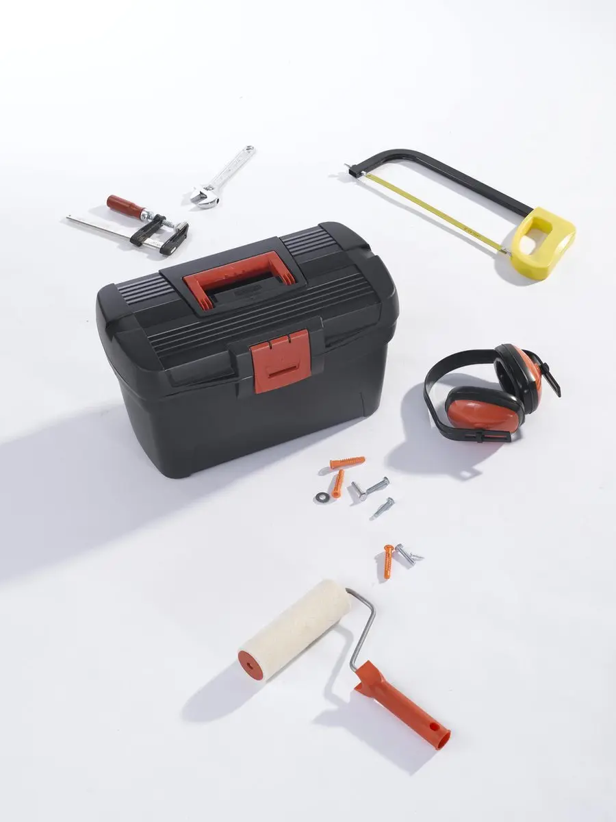 Curver Herobox Gereedschapskist 16" - Zwart/Rood