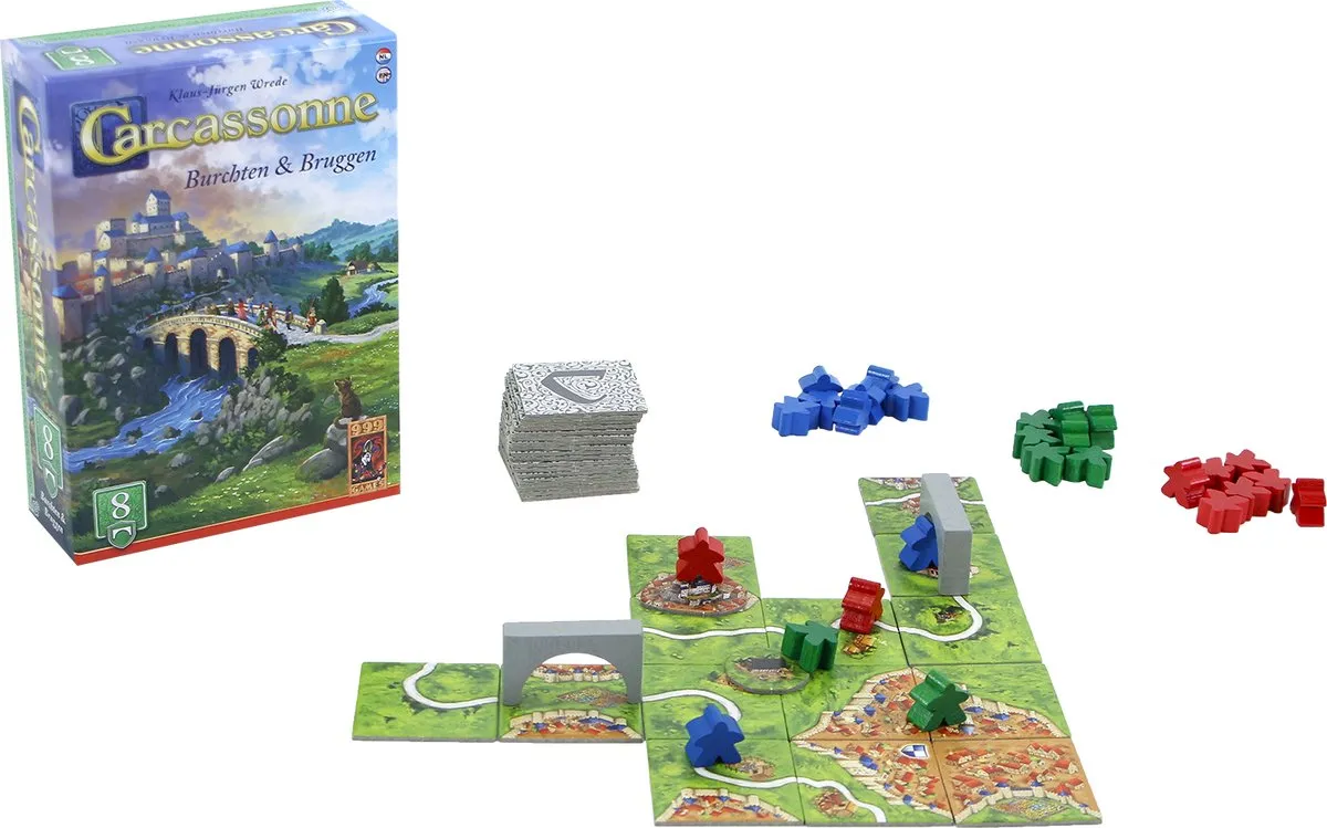 999 Games Carcassonne Burchten & Bruggen Uitbreiding 8 - NL/EN - afbeelding 6 van 6