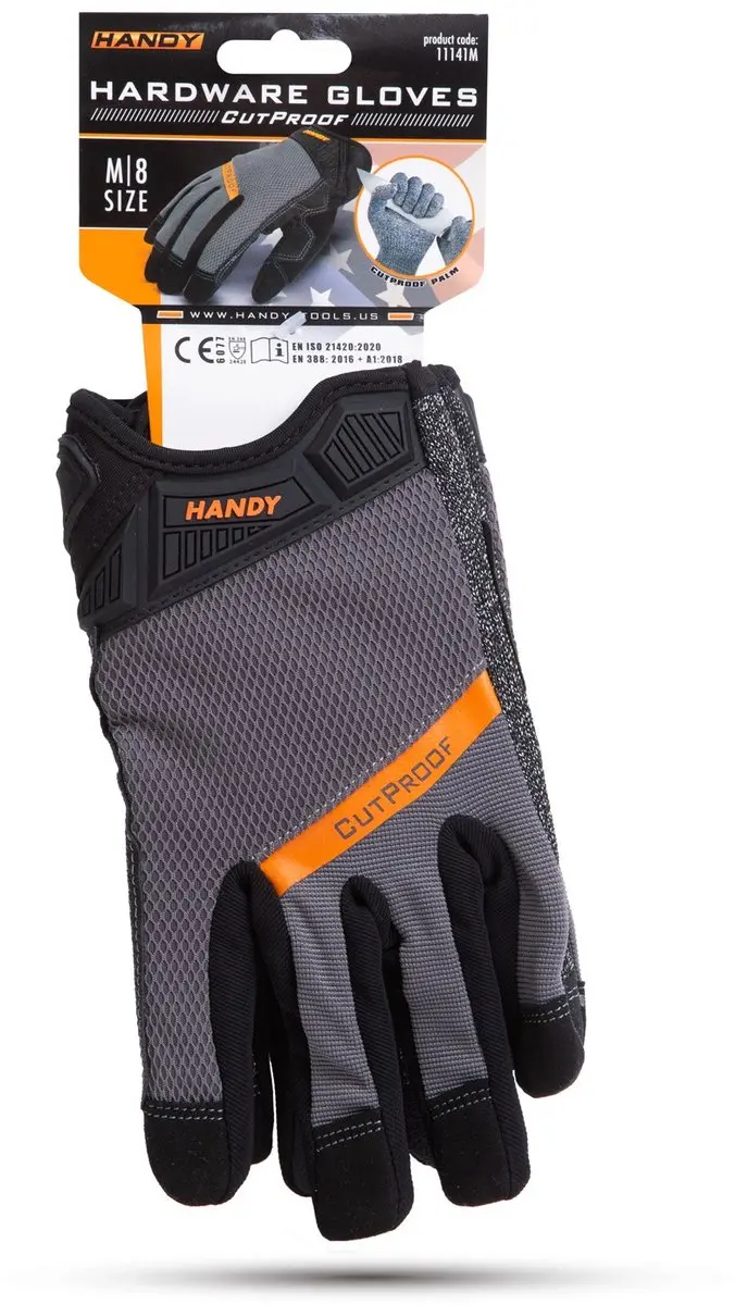 Handy Snijbestendige Werkhandschoenen HPPE/Aramid M - Zwart