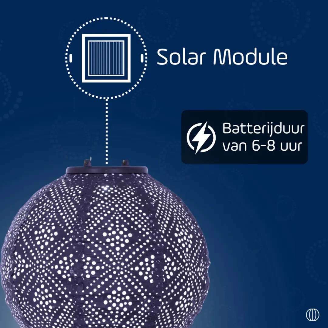 Lumiz Solar Lampion Saint-Tropez Set - 3 Stuks - Goud/Future Dusk - afbeelding 6 van 6
