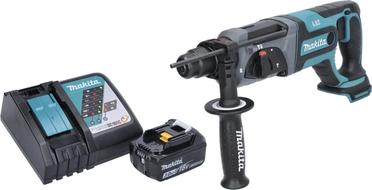 Makita DHR241RF1 Accu Boormachine 18V SDS-plus - 2.0J - 1x 3.0Ah - afbeelding 2 van 5