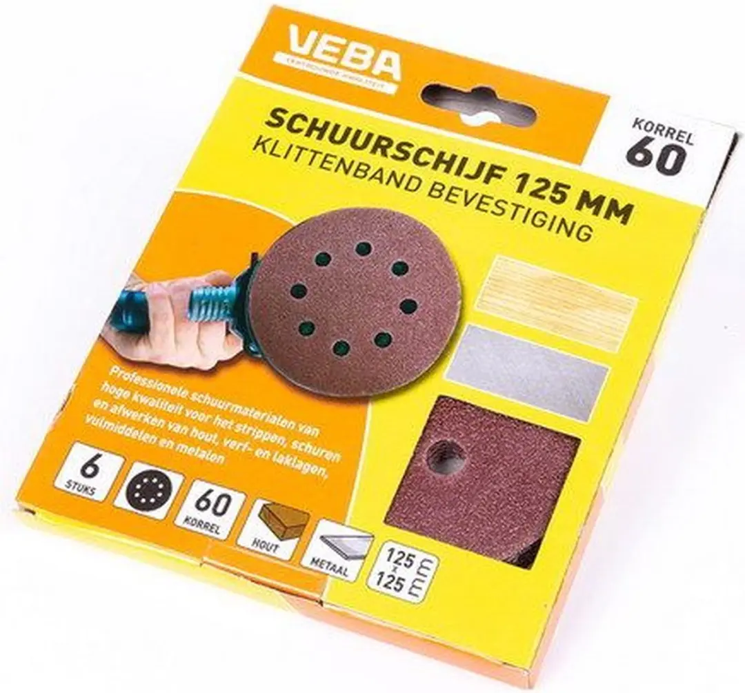 VEBA Schuurschijf Klittenband 125mm P60