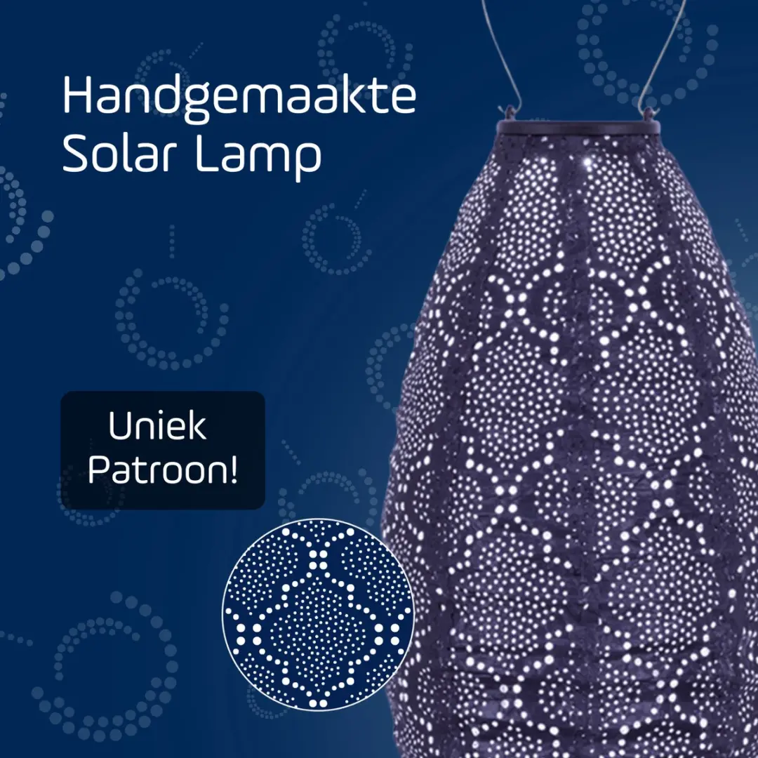 Lumiz Solar Tuinverlichting Bazaar Long Oval Blauw/Paars - 20cm