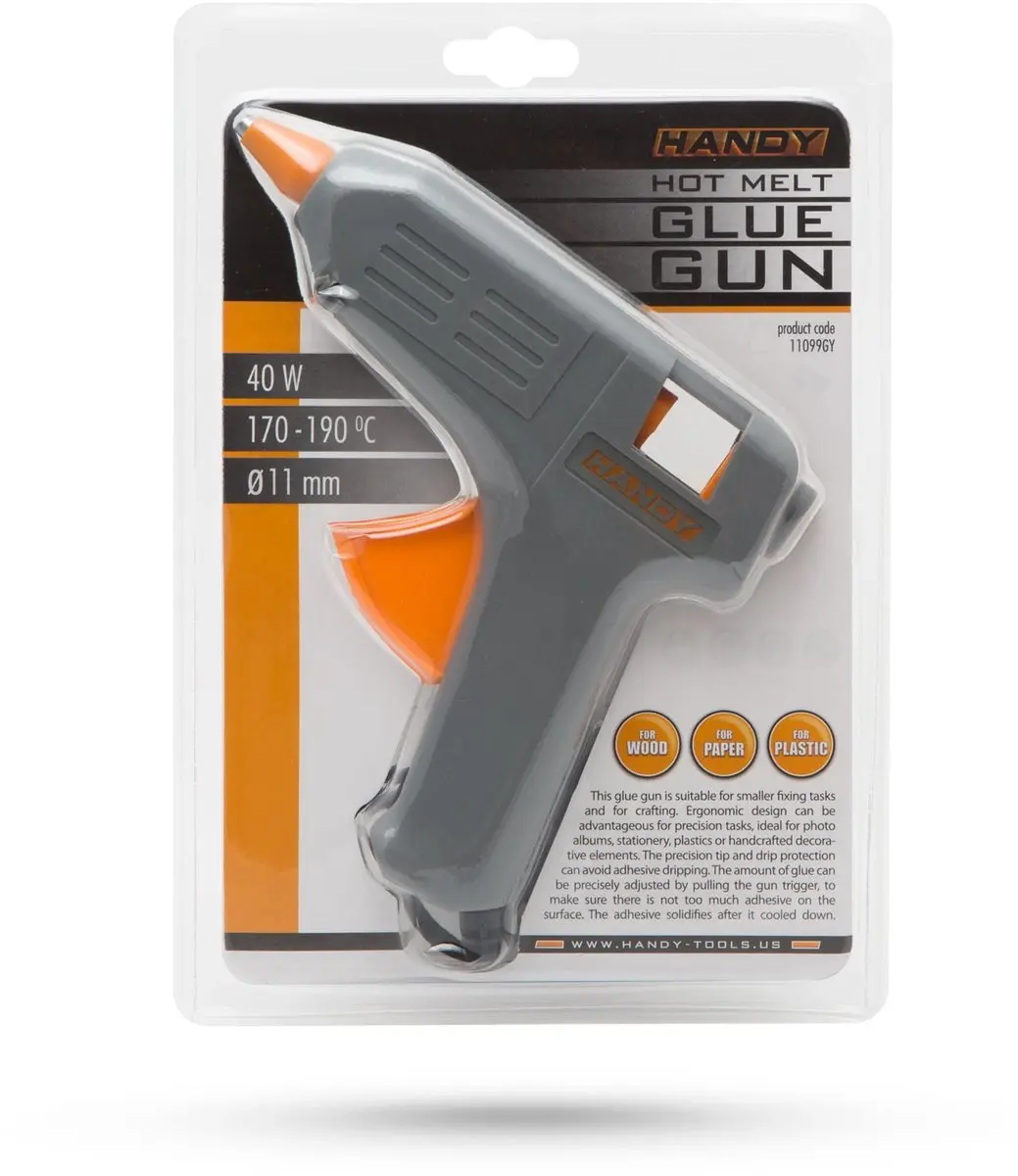 Handy Lijmpistool 11099GY - 40W - 11mm - Oranje/Grijs