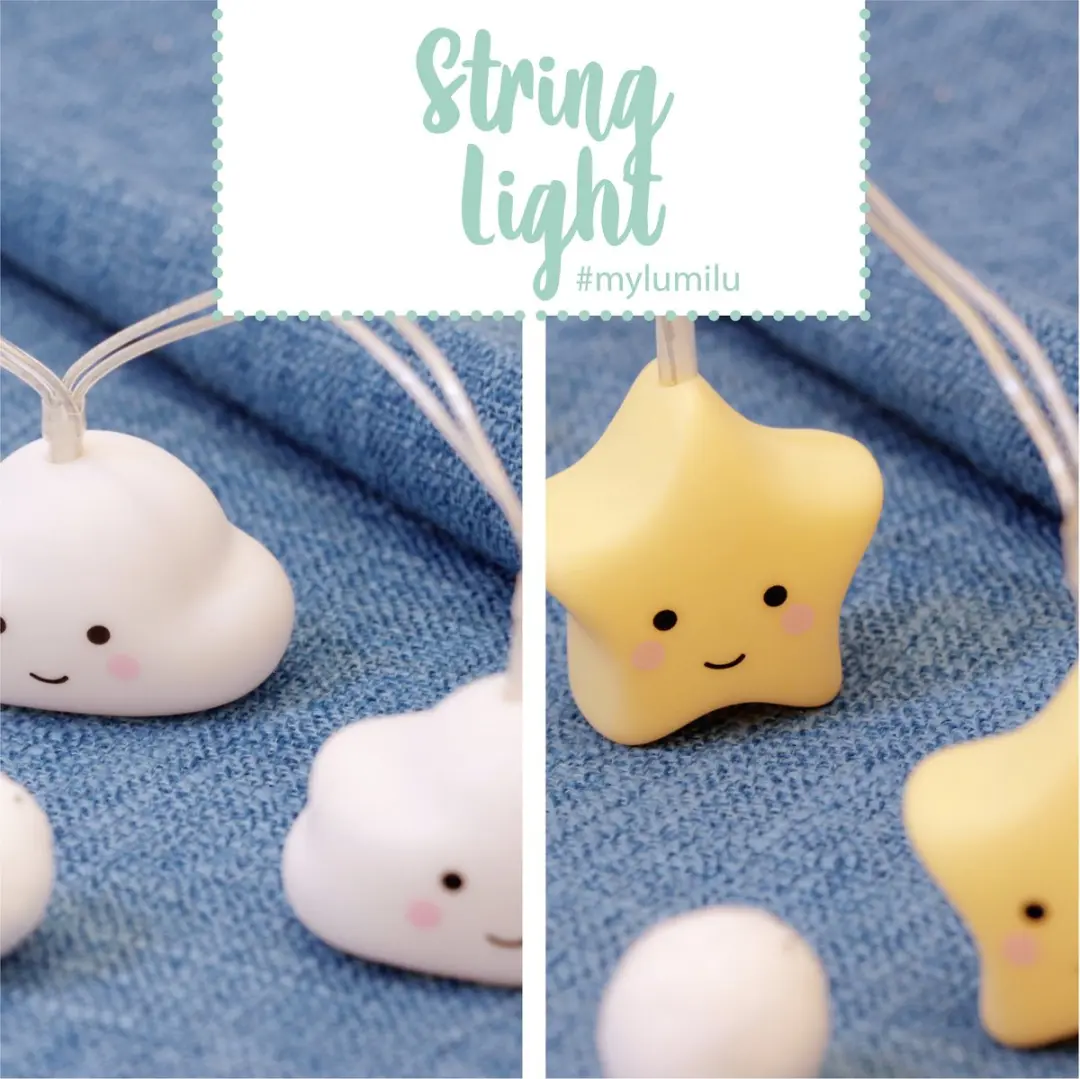 Reer Lumilu Lampenketting - 10 Witte Wolken - Warm Wit Licht