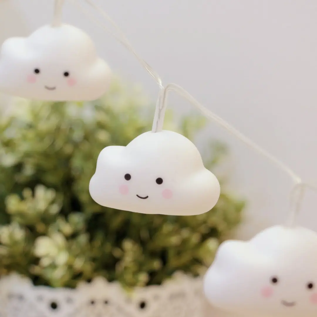 Reer Lumilu Lampenketting - 10 Witte Wolken - Warm Wit Licht