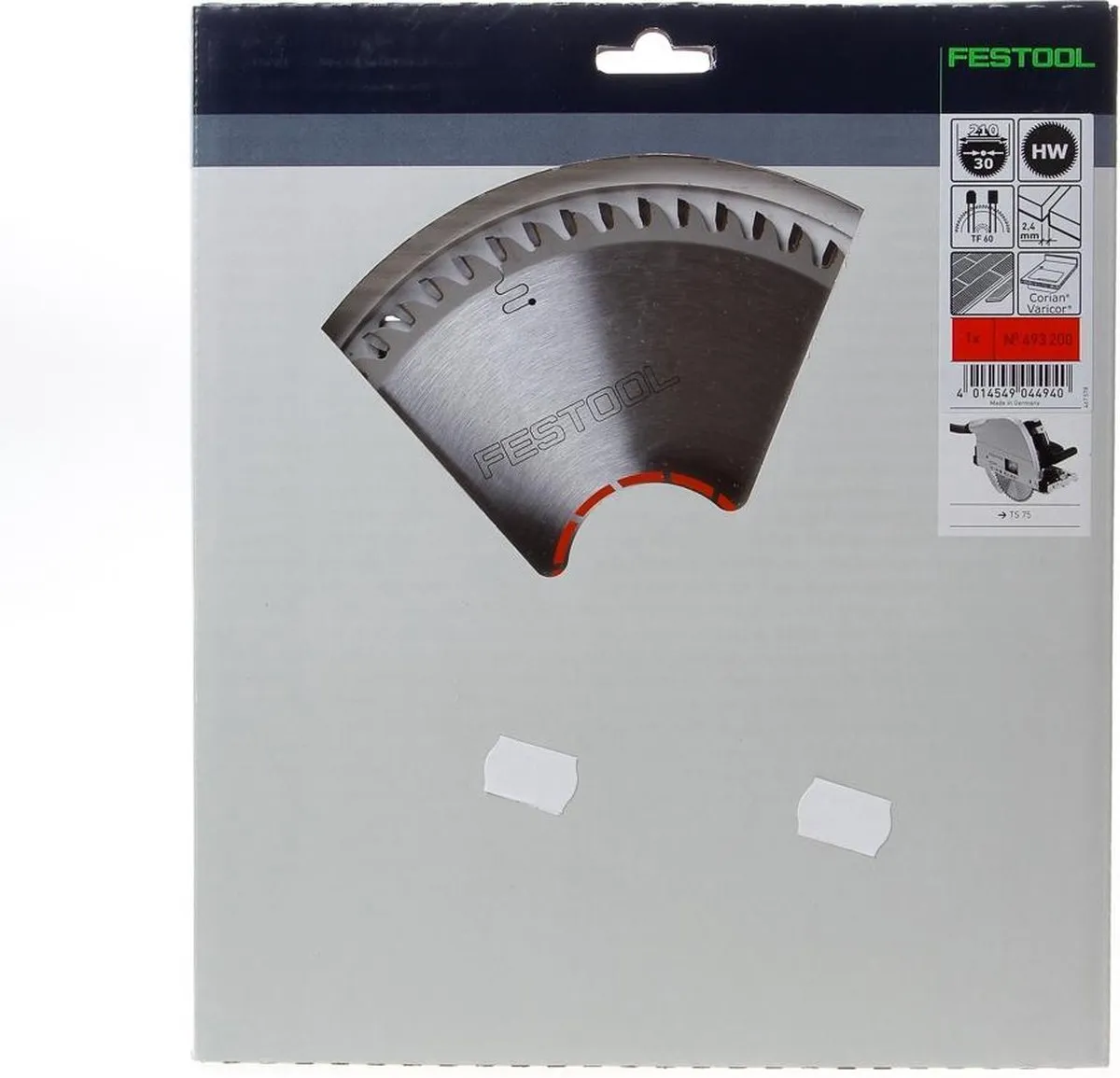 Festool Cirkelzaagblad 493200 - Laminaat Ø210mm 60T