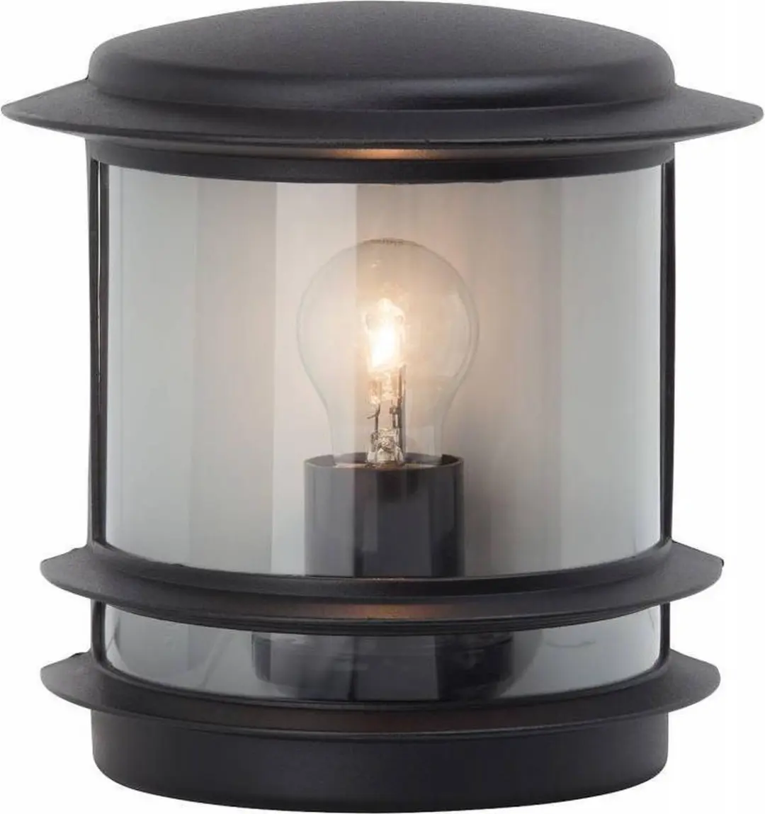Brilliant Hollywood Buiten Wandlamp - Transparant/Zwart