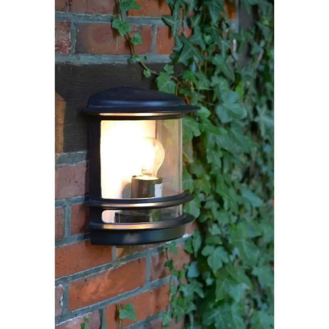 Brilliant Hollywood Buiten Wandlamp - Transparant/Zwart