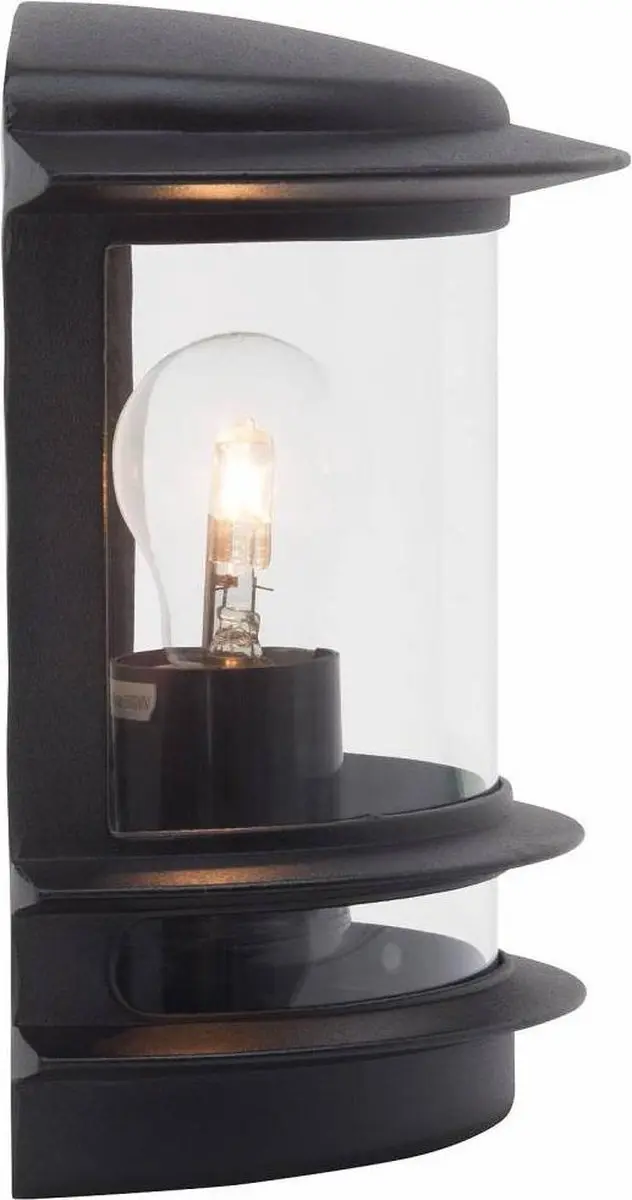 Brilliant Hollywood Buiten Wandlamp - Transparant/Zwart
