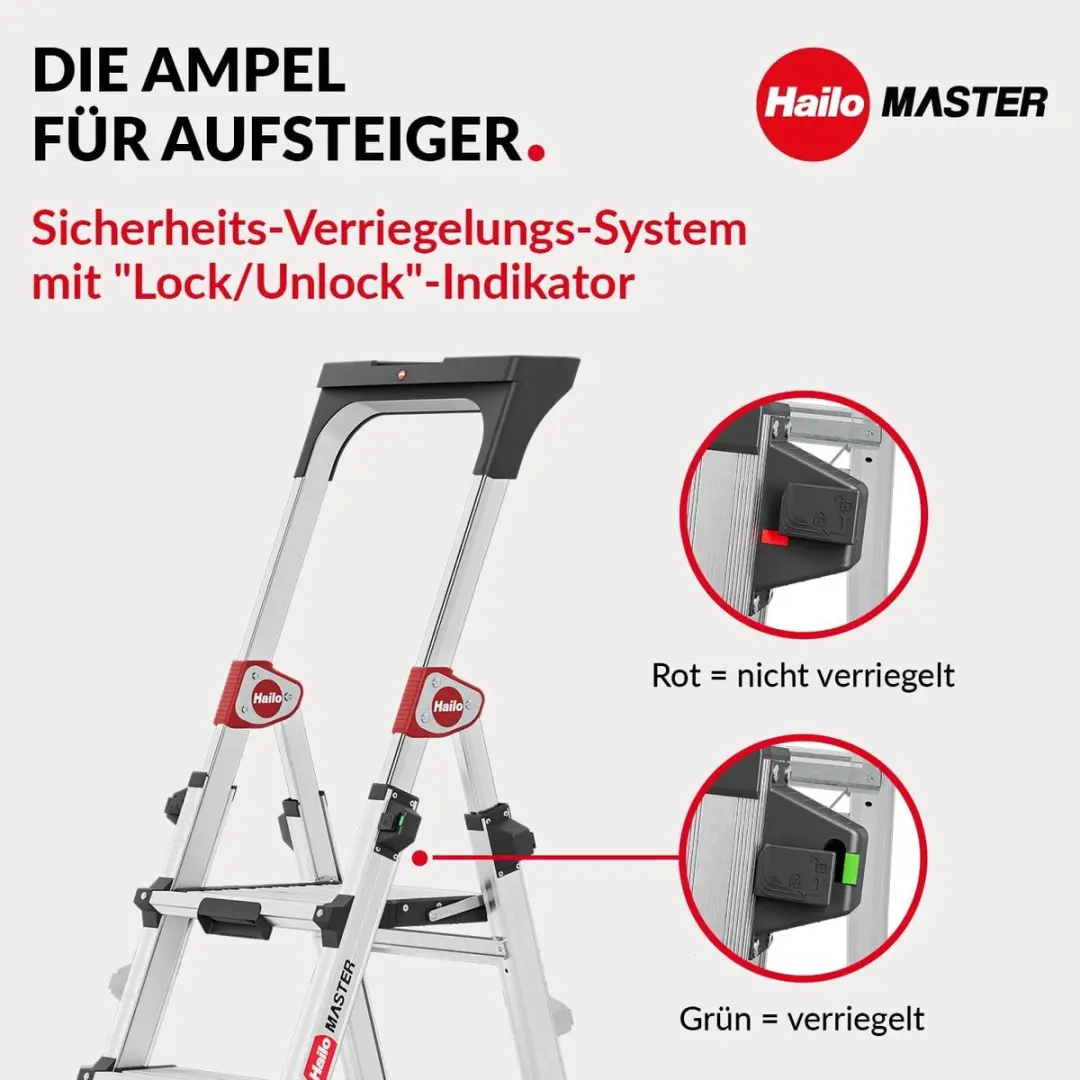 Hailo Trapladder TL100 Aluminium 56x143cm - Zilver - afbeelding 6 van 6