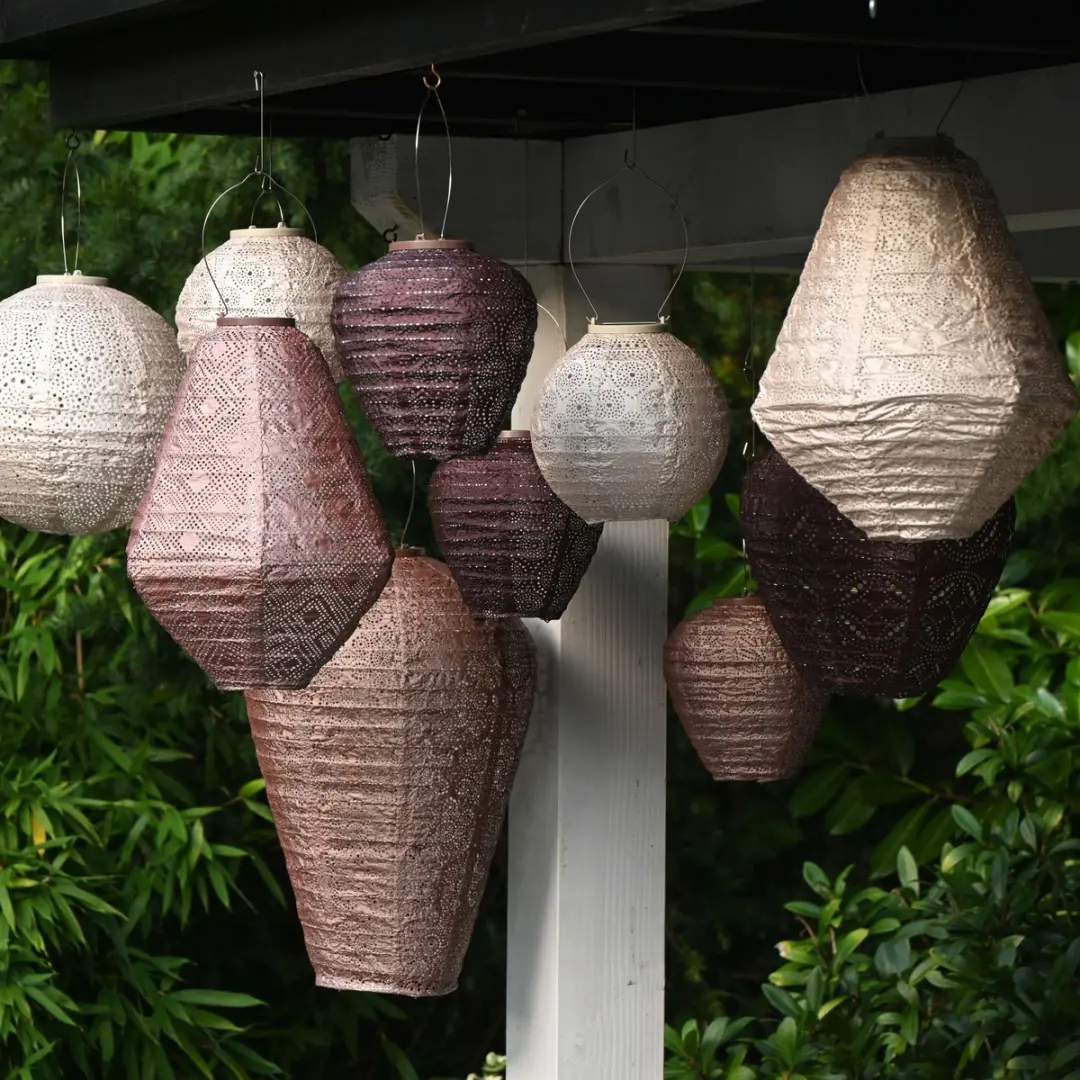 Lumiz Solar Tuinlamp Mauritius Set - 3 Stuks - Taupe/Blush