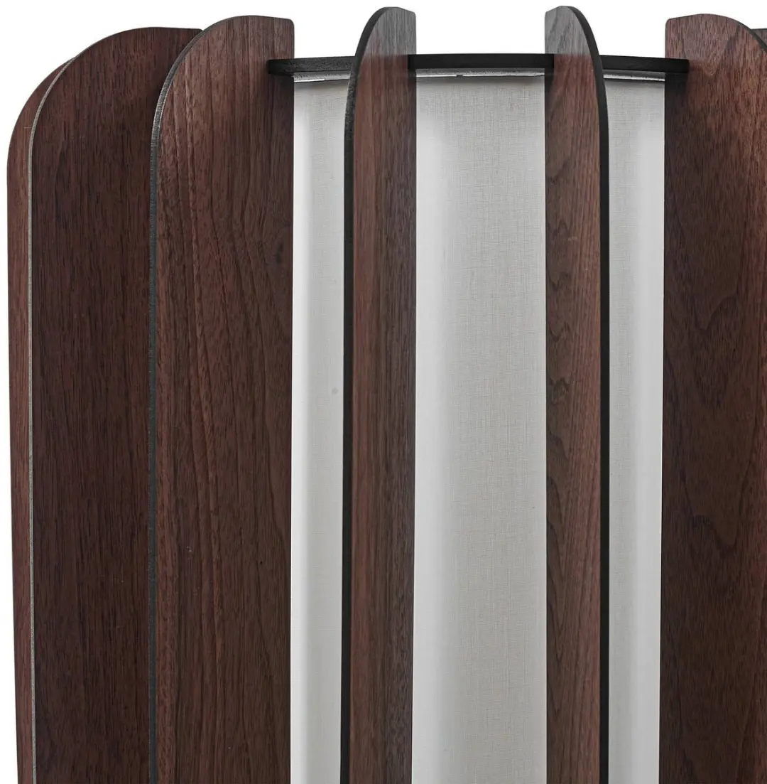 Lucande Vloerlamp Hout Beige - 1 Lichtpunt E27