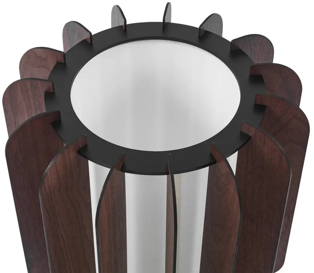Lucande Vloerlamp Hout Beige - 1 Lichtpunt E27
