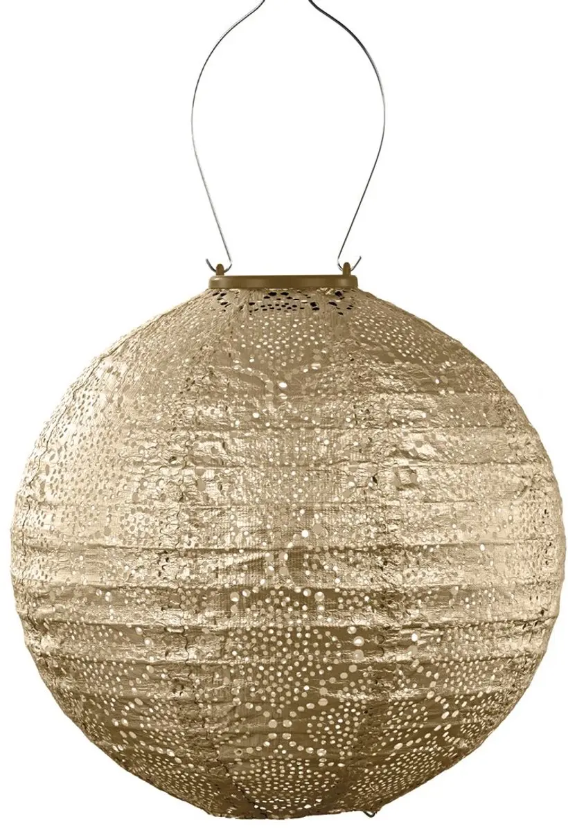 Lumiz Solar Lampion Tuinverlichting - 3 Stuks - Grijsblauw/Koper/Goud
