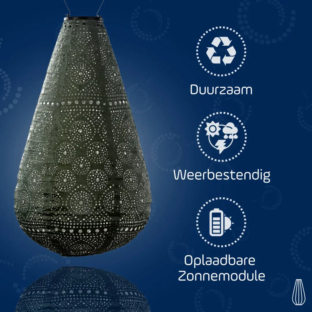 Lumiz Spectare Drop Zonne Tuinverlichting 28cm - Groen