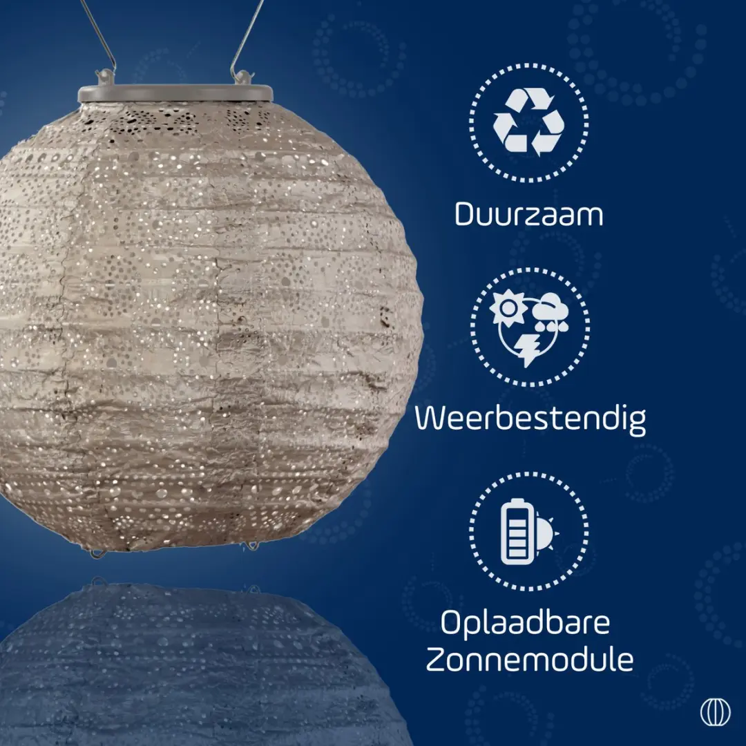 Lumiz Solar Buitenlamp Spectare Rond 20cm - Taupe