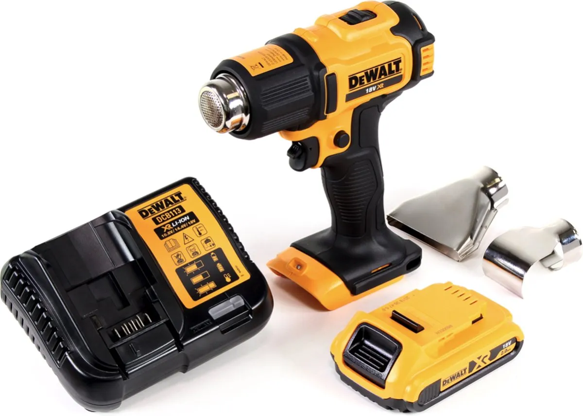 DeWalt DCE530D1 Heetluchtpistool 18V - 530°C - 2 standen - afbeelding 2 van 5