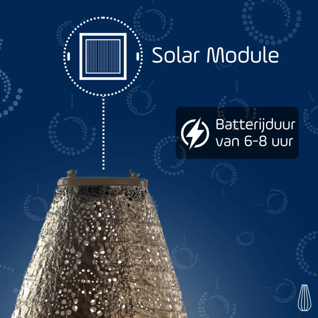 Lumiz Fiore Drop Solar Buitenlamp 28cm - Goud