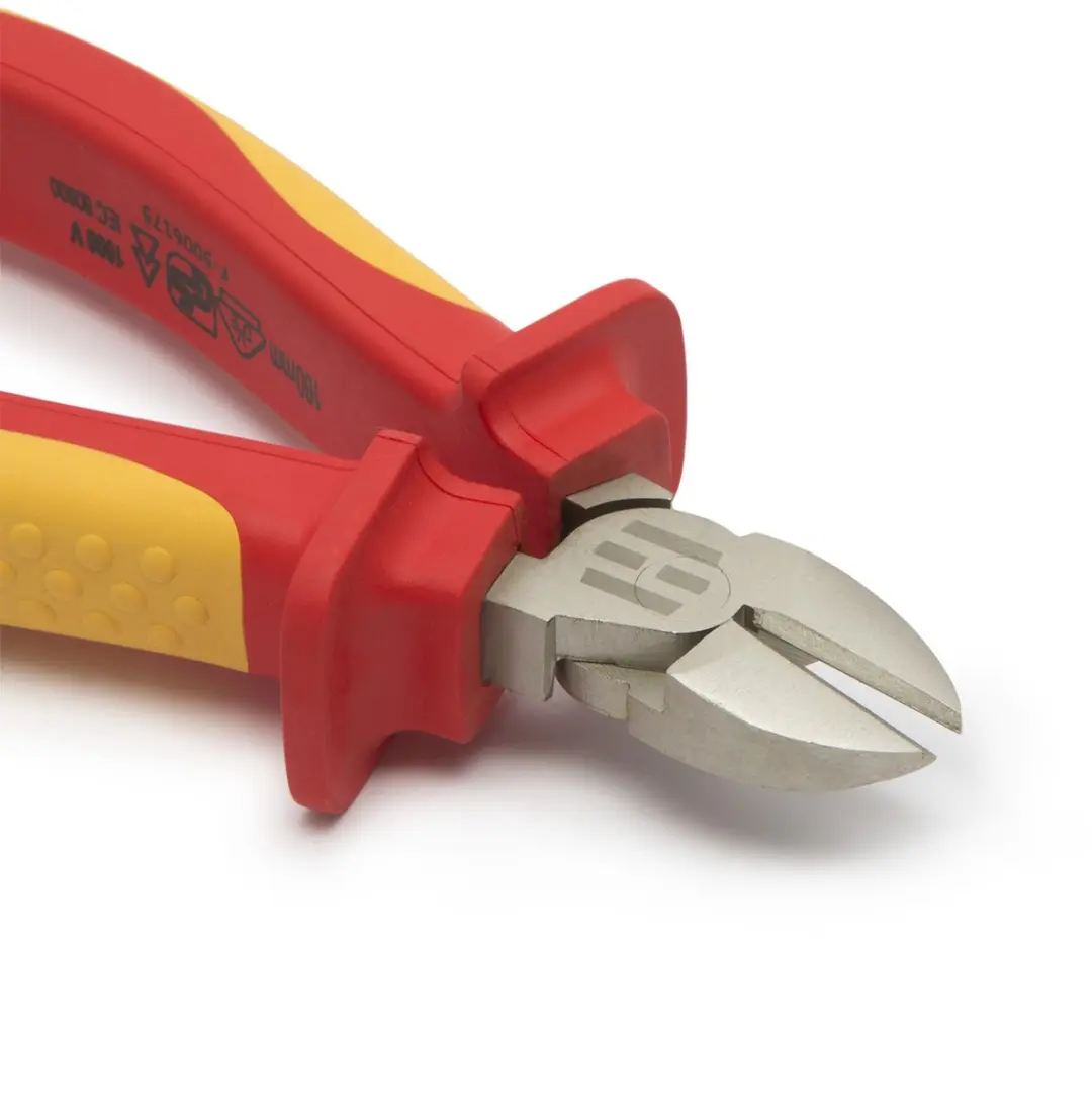Handy Zijkniptang 160mm - Geïsoleerd 1000V - Chroom-Vanadium - Rood/Geel/Zilver