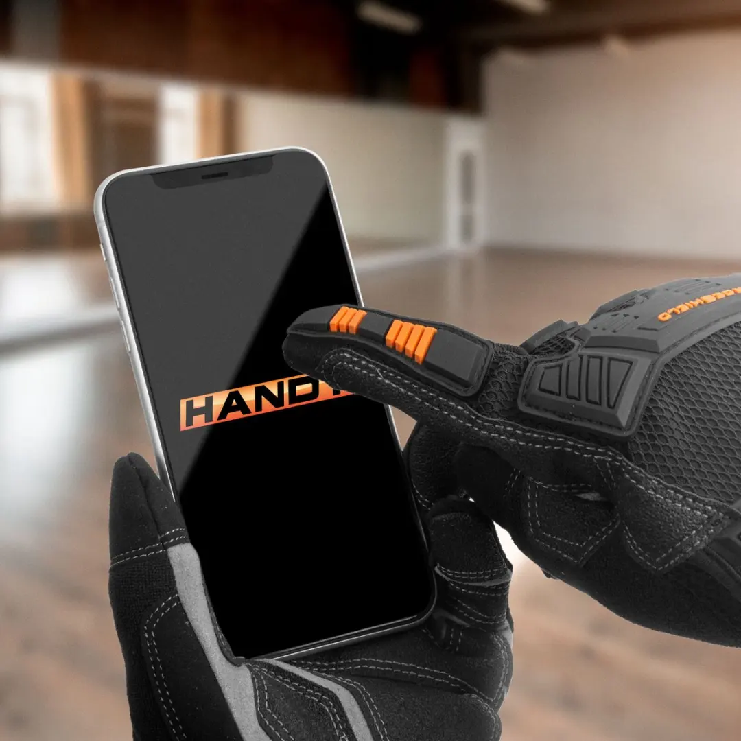 Handy Werkhandschoenen M - PVC Palm - Impactbescherming - Zwart