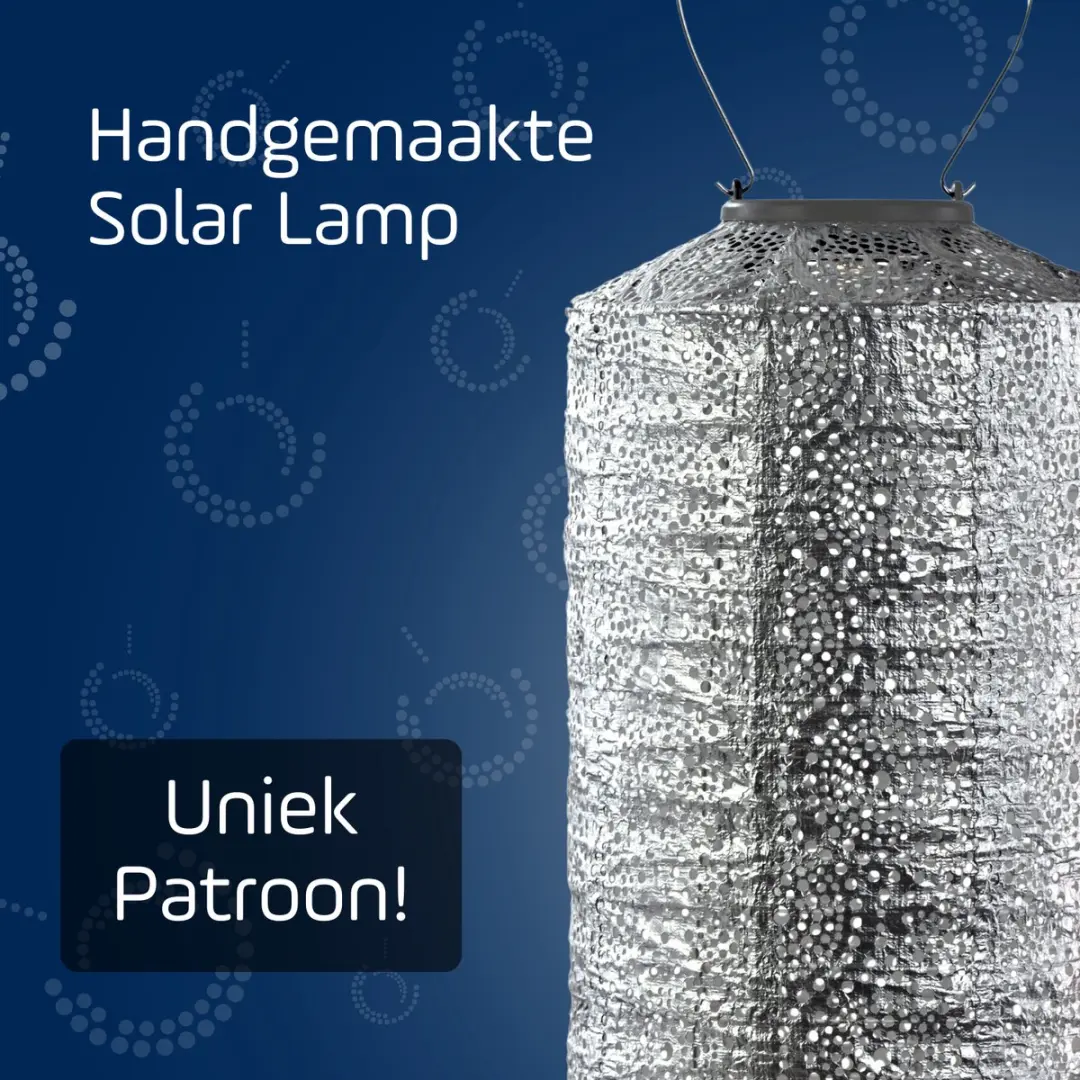 Lumiz Solar Buitenlamp Occult Cylinder 18cm - Zilver
