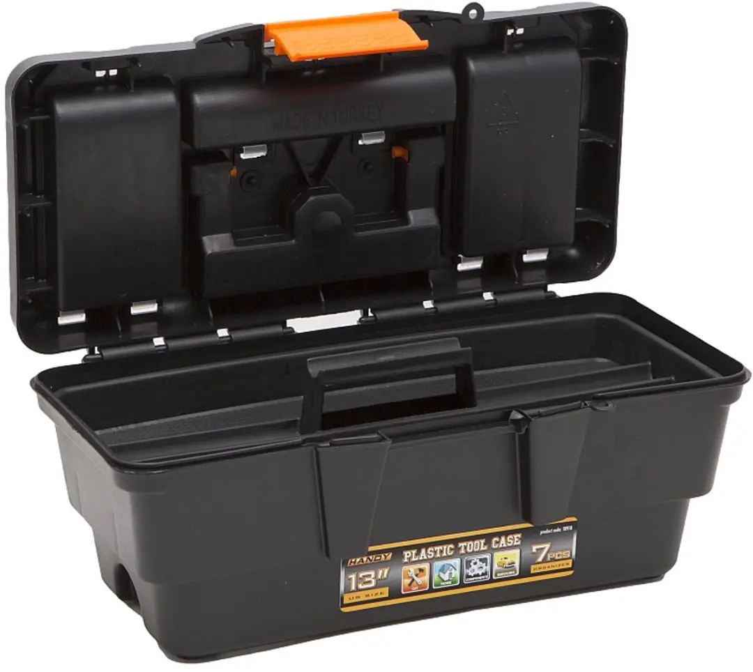Handy Gereedschapskoffer 10910 - 320x165x130mm - Oranje/Zwart