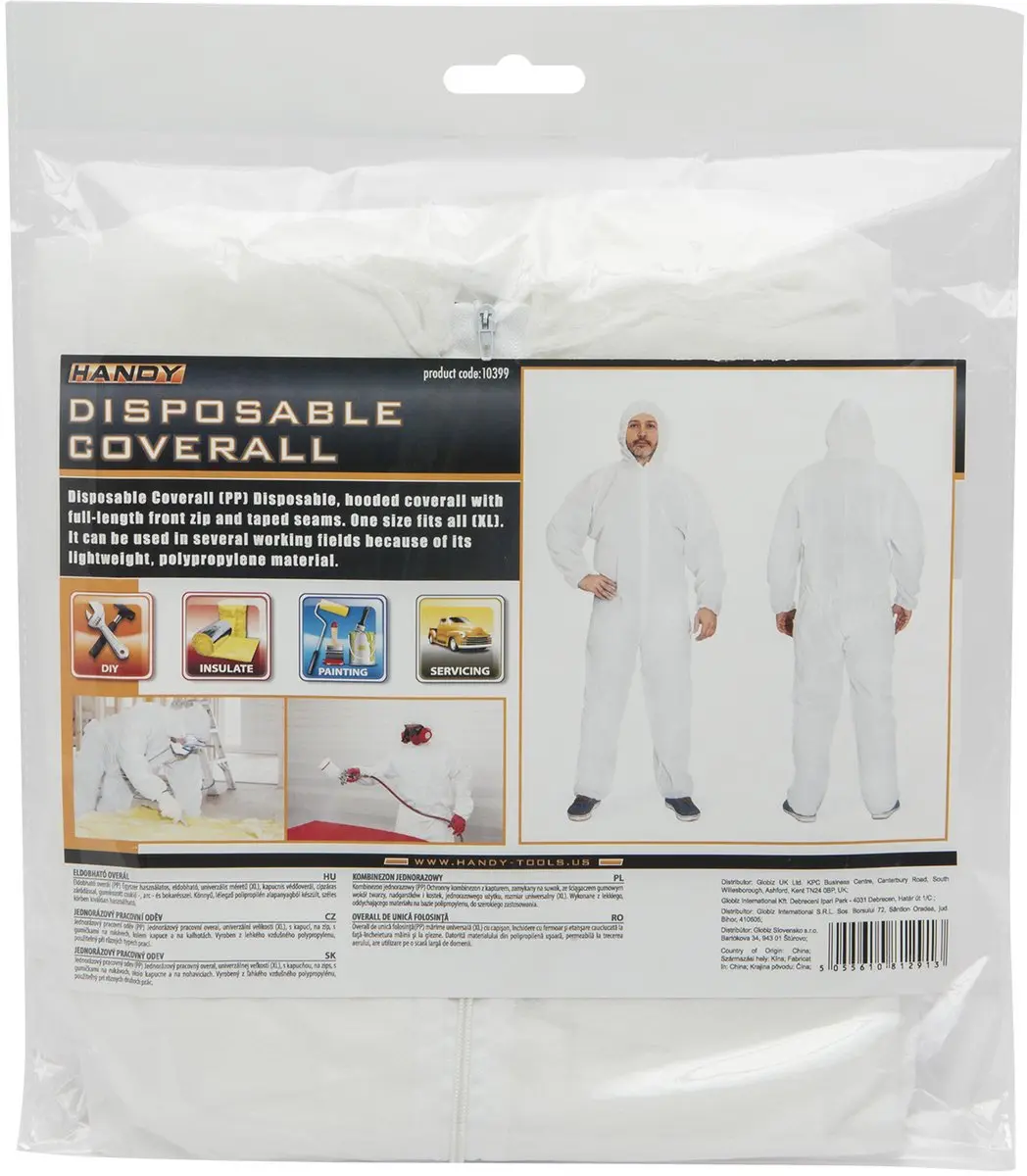 Handy 10399 Wegwerpoverall - L/XL - Wit
