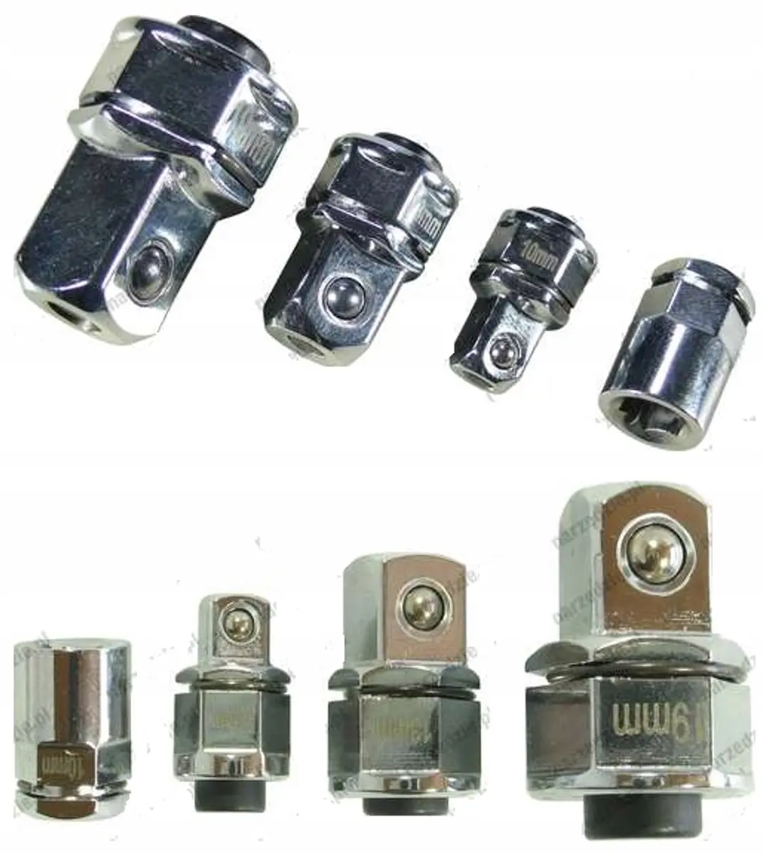 Condor Adapter Set Bit & Dop 4 Stuks 1/4" 3/8" 1/2"