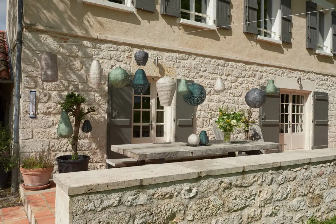 Lumiz Amanohashidate Set Zonne-energie Lampionnen - 2 Stuks - Abrikoos & Paars