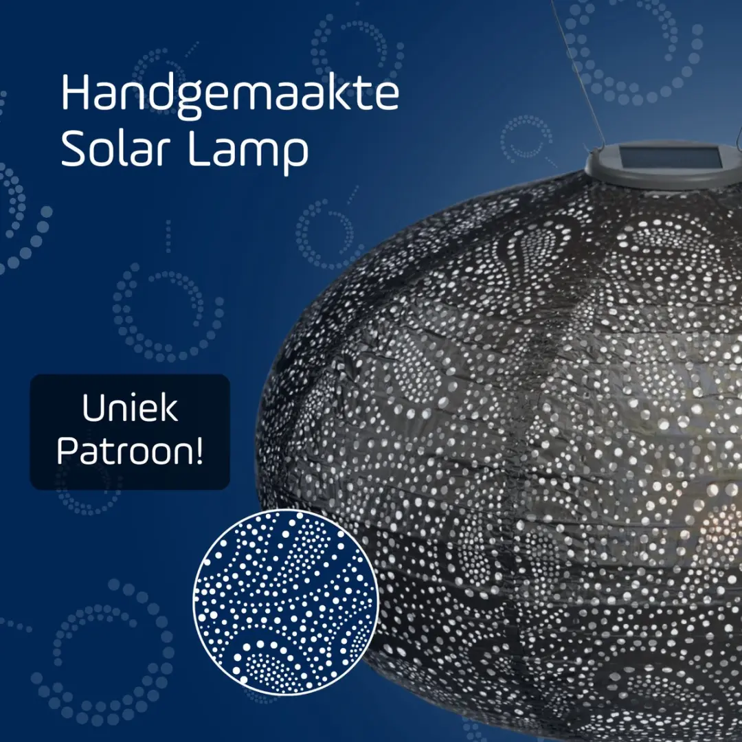 LUMIZ Paisley Oval Zonne Tuinverlichting 40cm - Taupe
