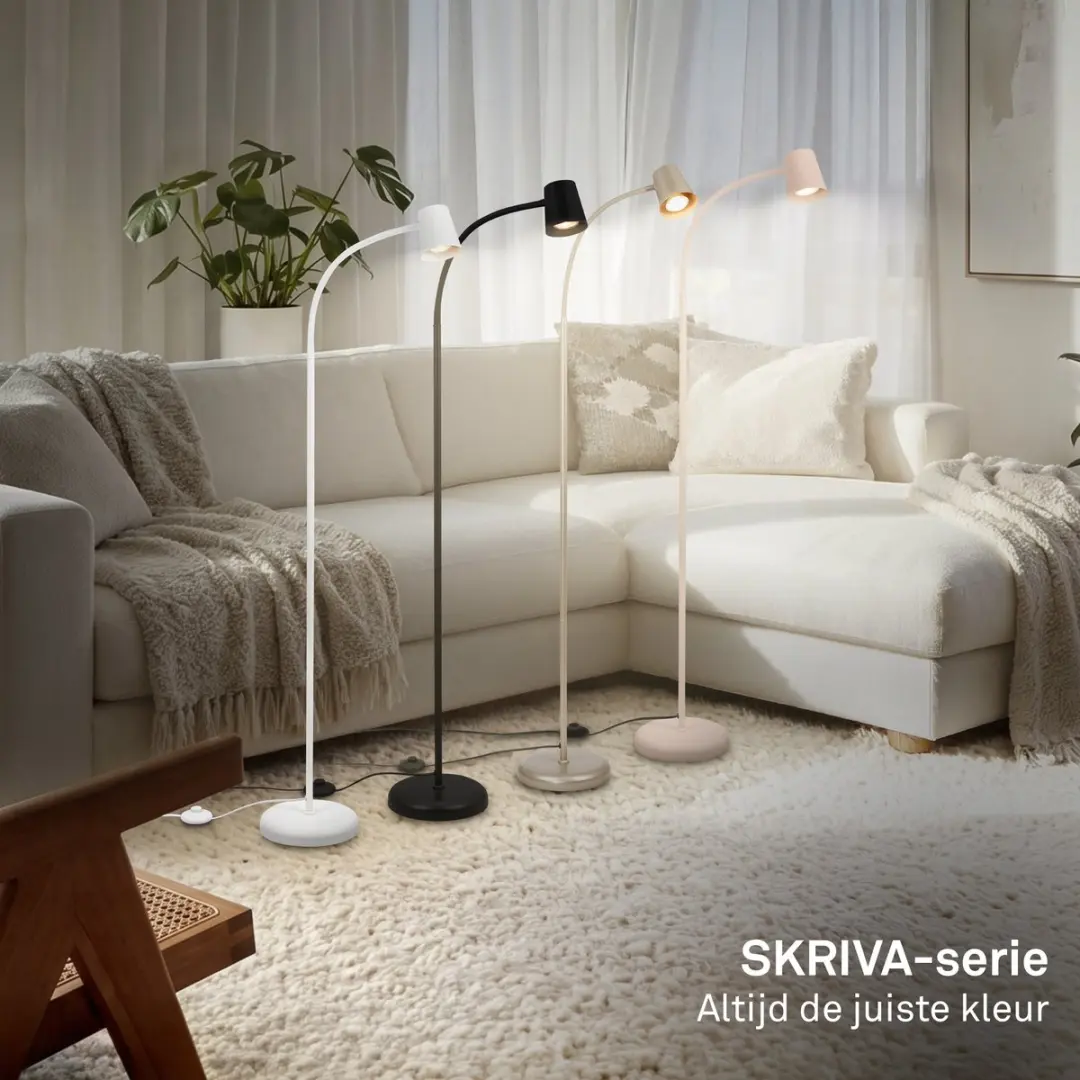 Briloner Skriva Vloerlamp - 127.5cm - satijn-metallic