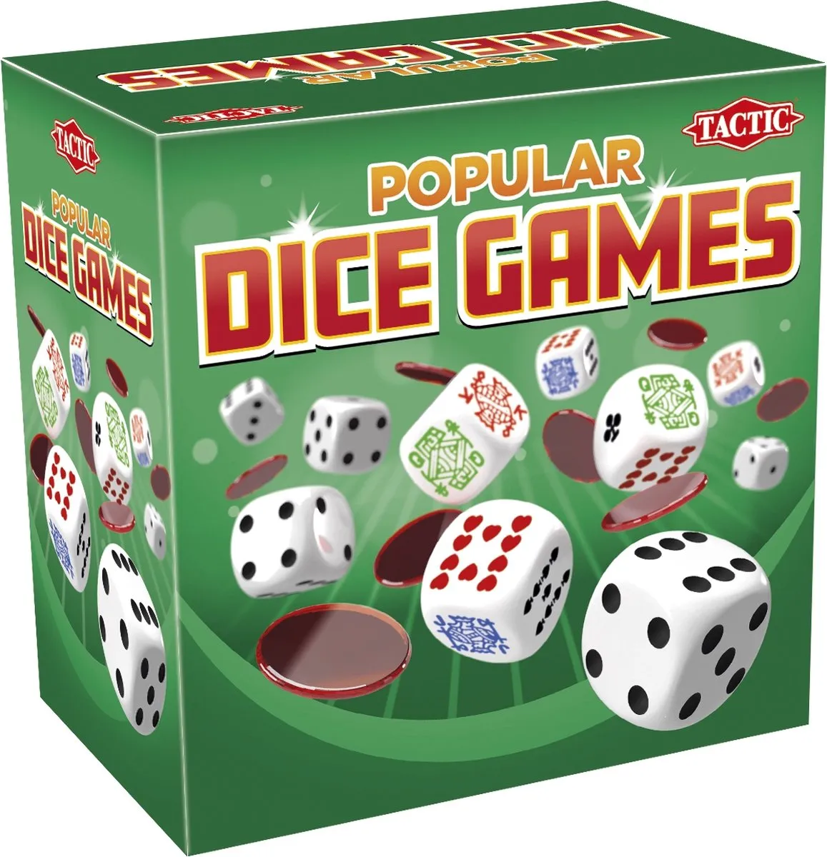 Tactic Populaire Dobbelspellen 27 Spellen - 6 D6 + Chips