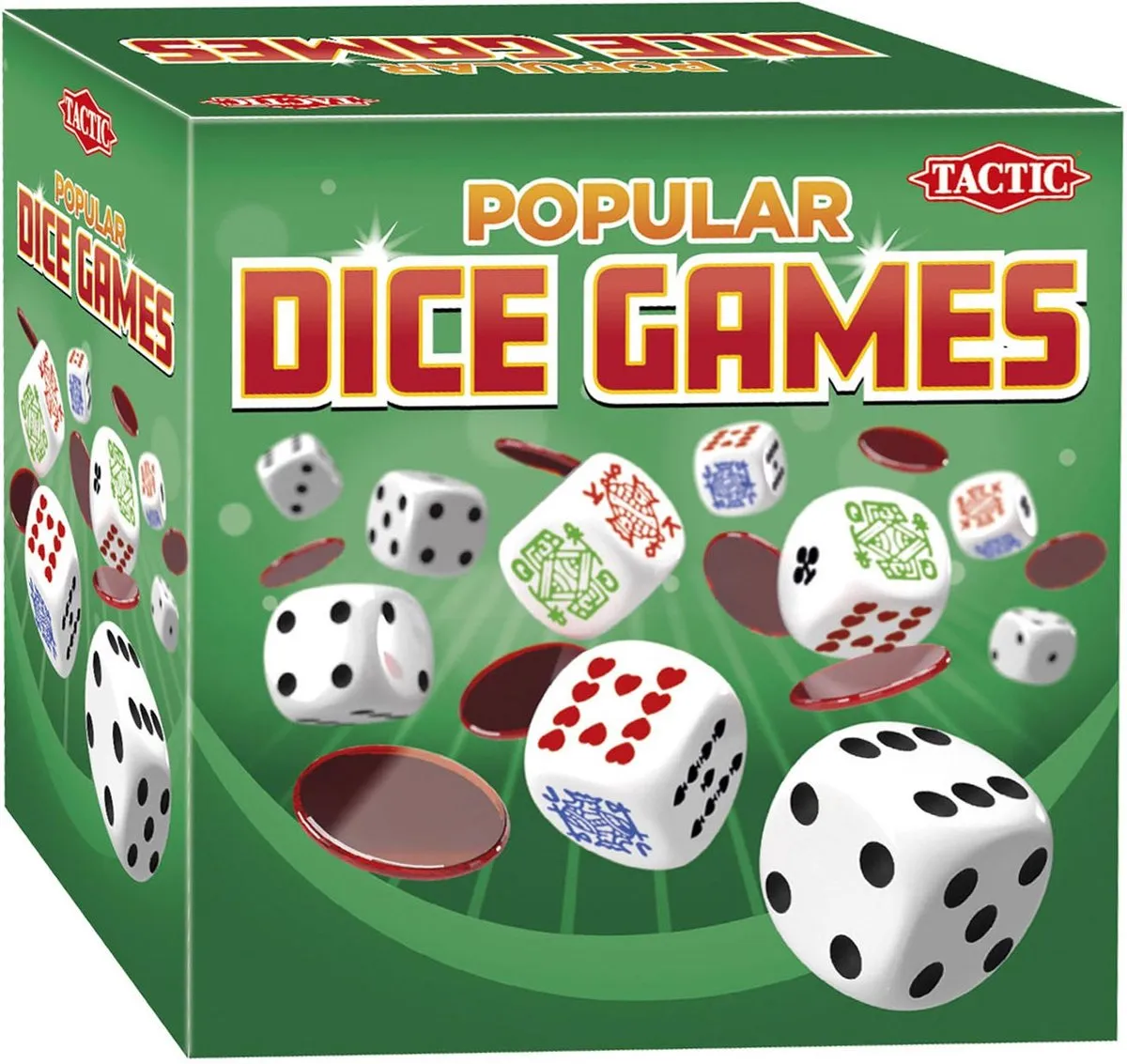 Tactic Populaire Dobbelspellen 27 Spellen - 6 D6 + Chips