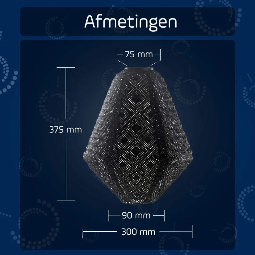 Lumiz Solar Tuinverlichting Mosaic Can 30cm - Zwart - afbeelding 6 van 6