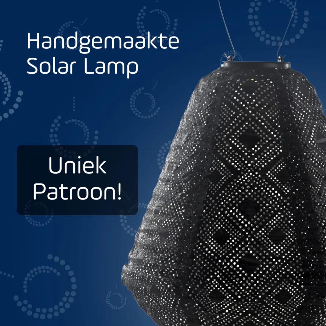 Lumiz Solar Tuinverlichting Mosaic Can 30cm - Zwart