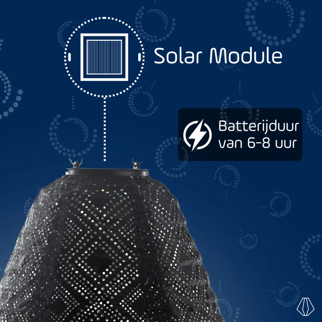 Lumiz Solar Tuinverlichting Mosaic Can 30cm - Zwart