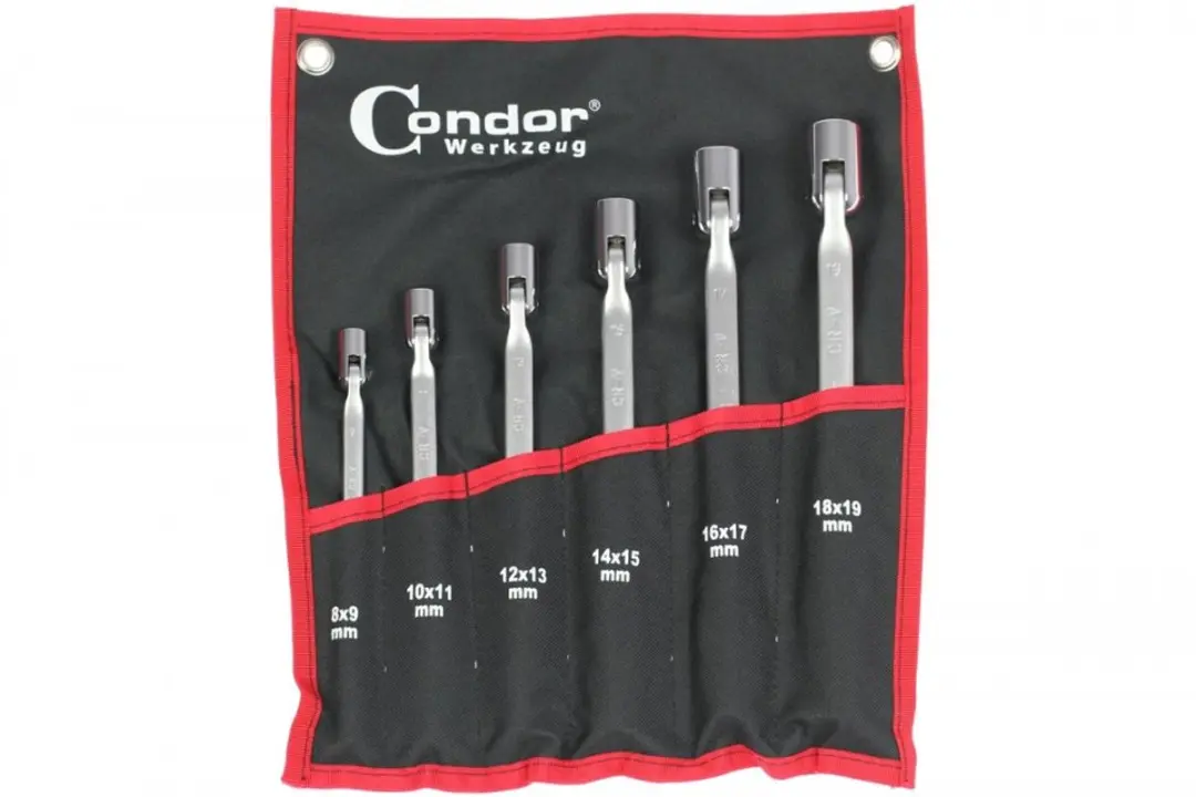 Condor Dopsleutelset 6-delig 8-19mm met Cardan