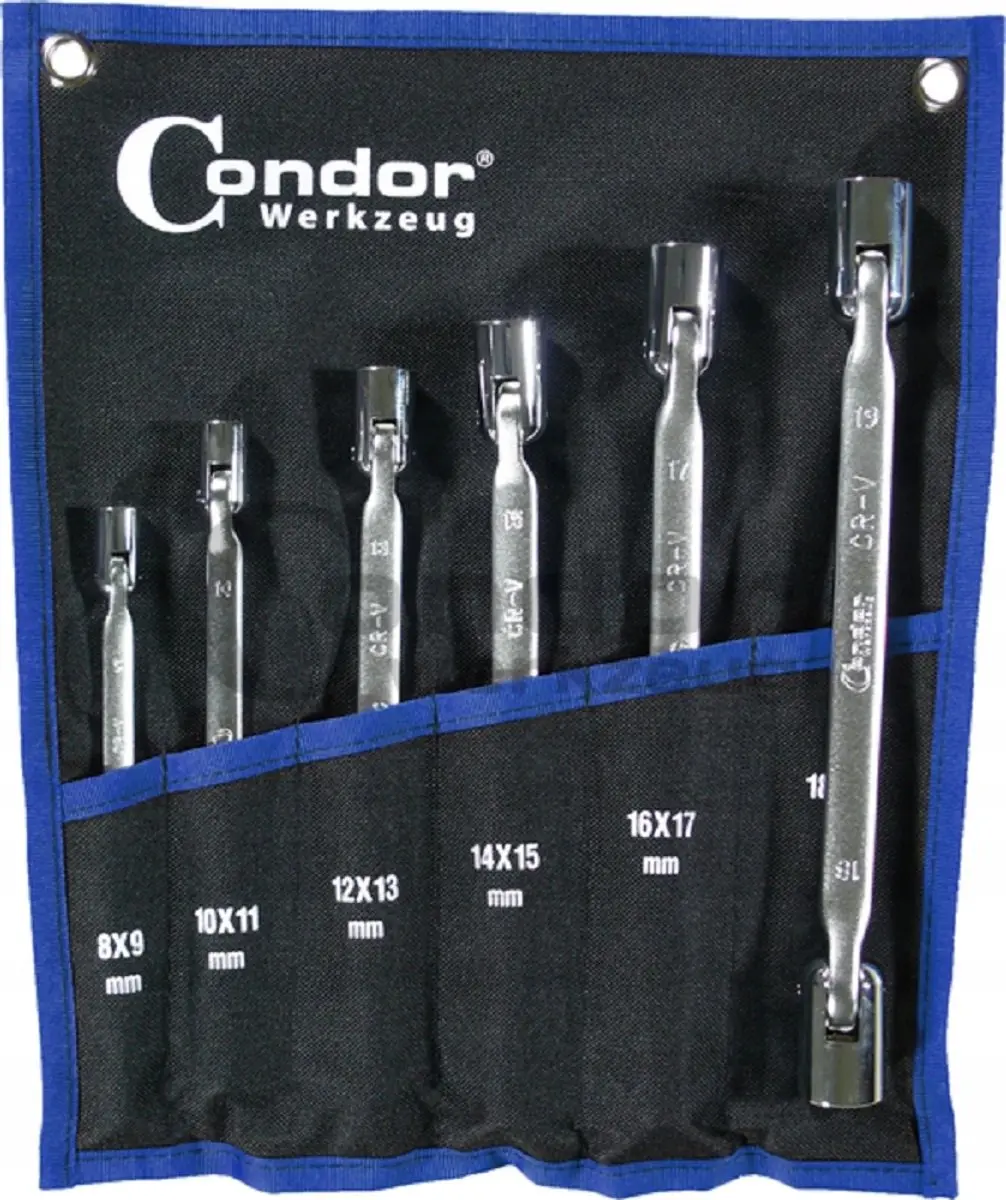 Condor Dopsleutelset 6-delig 8-19mm met Cardan
