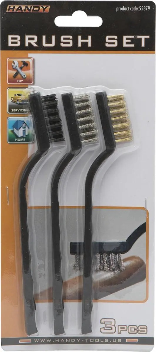 Handy Mini Staalborstels Set - 3 Stuks