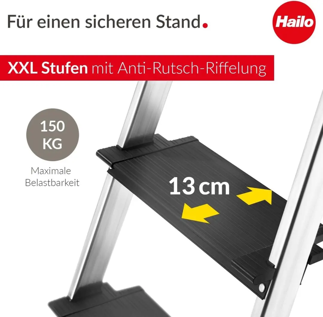Hailo L100 Trapladder 5 Treden - 150 kg - afbeelding 6 van 6