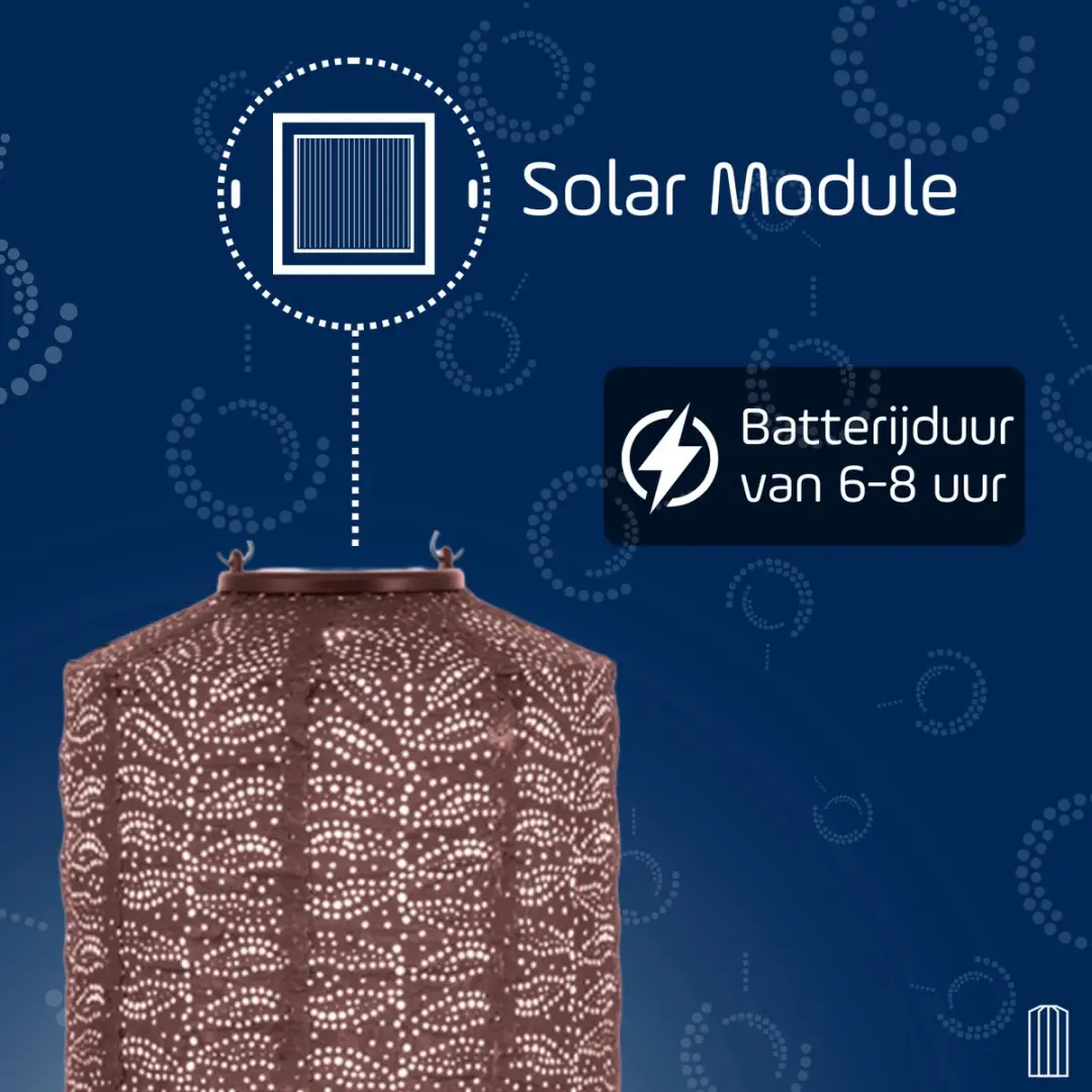 Lumiz Solar Tuinverlichting Folia Cylinder 18cm - Donkerpaars - afbeelding 6 van 6