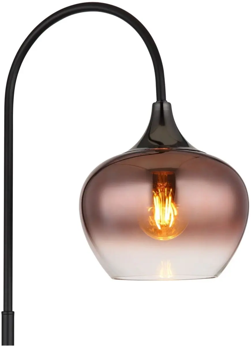 Globo Maxy Vloerlamp 150cm - Matt zwart - E27 - afbeelding 6 van 6