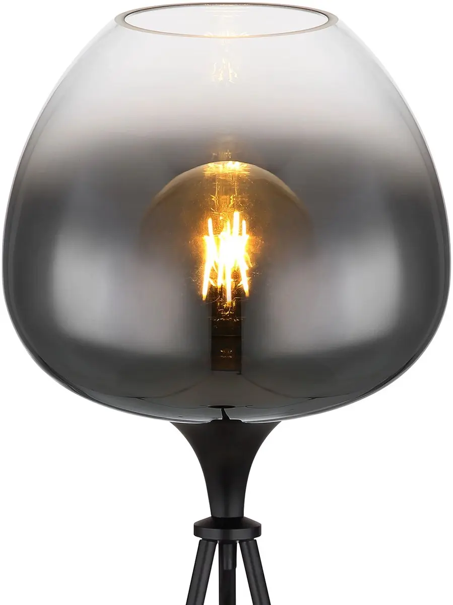 Globo Maxy Vloerlamp 150cm - Matt zwart - E27