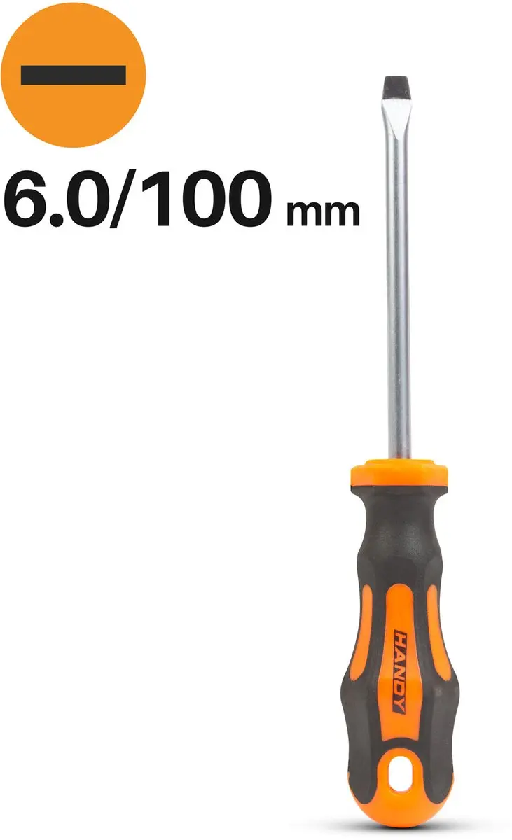 Handy Platte Schroevendraaier 5.0mm 125mm - Chroom Vanadium Staal