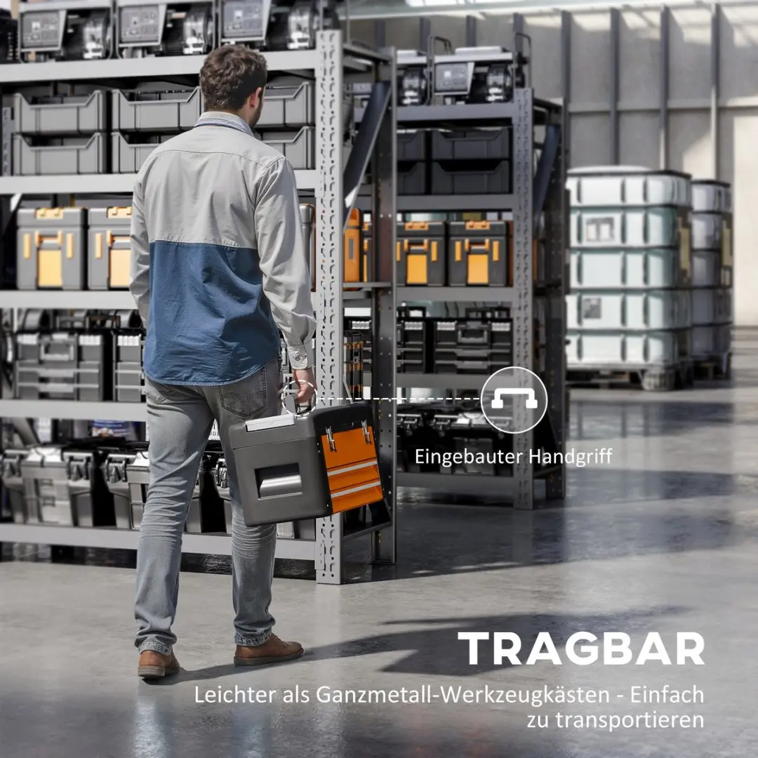 Homcom Gereedschapskist 49,7L - Oranje