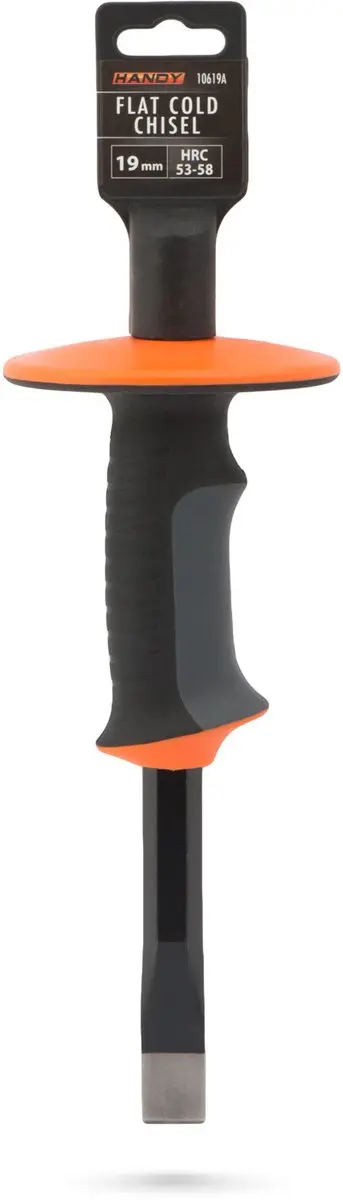 Handy Platte Beitel 10619A - Gehard Staal HRC 53-58 - Met Rubber Handgreep