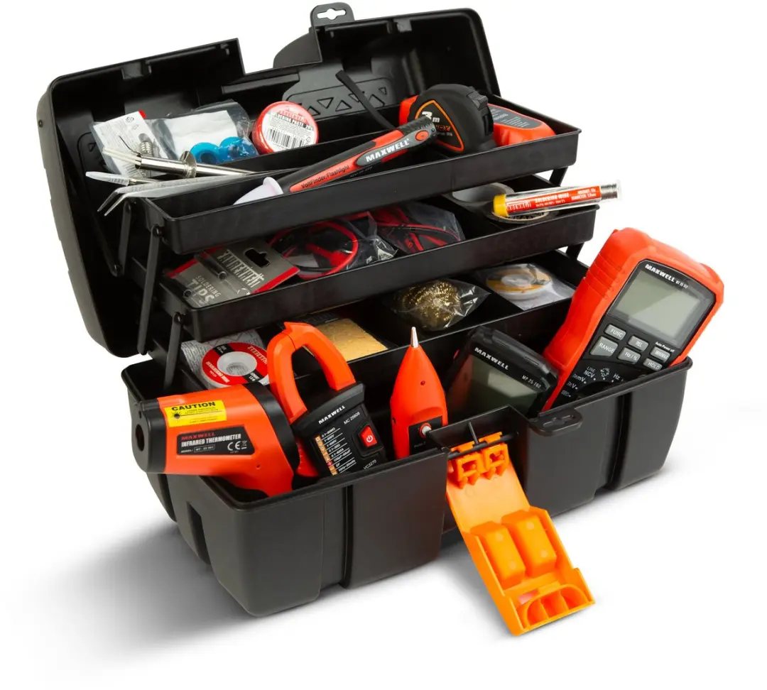 Handy Opvouwbare Gereedschapskoffer 11011B - 37x23x21cm - Zwart/Oranje